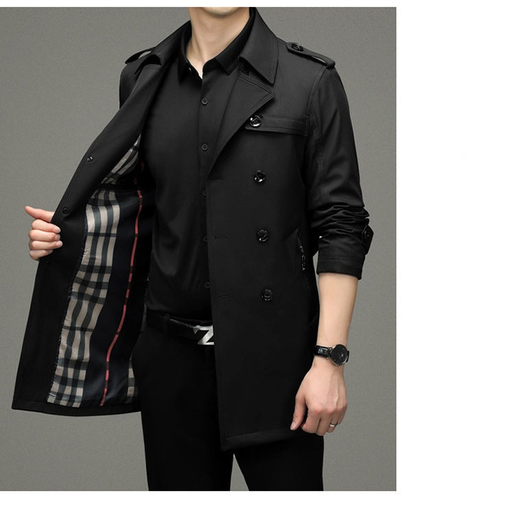 ❄️Free shipping❄️ Men's Double Breasted Trench Coat
