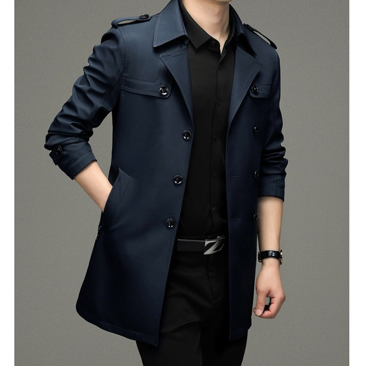 ❄️Free shipping❄️ Men's Double Breasted Trench Coat