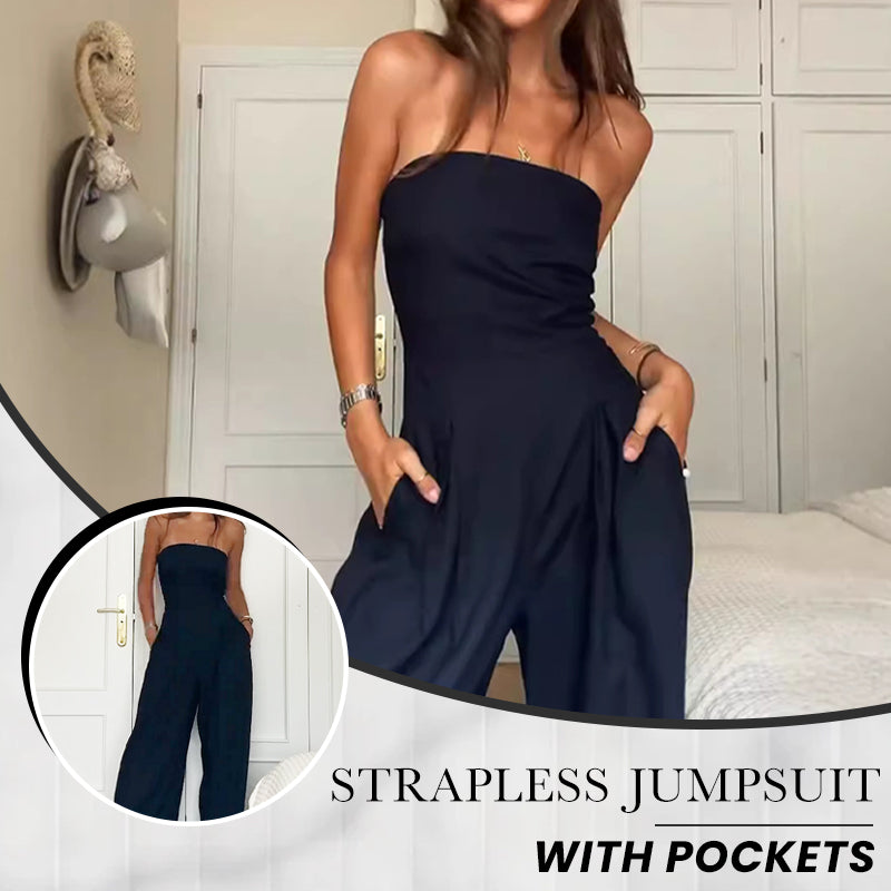 🔥2025 NEW SALES - 50% OFF🔥Women's Strapless Jumpsuit With Pockets