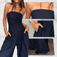🔥2025 NEW SALES - 50% OFF🔥Women's Strapless Jumpsuit With Pockets