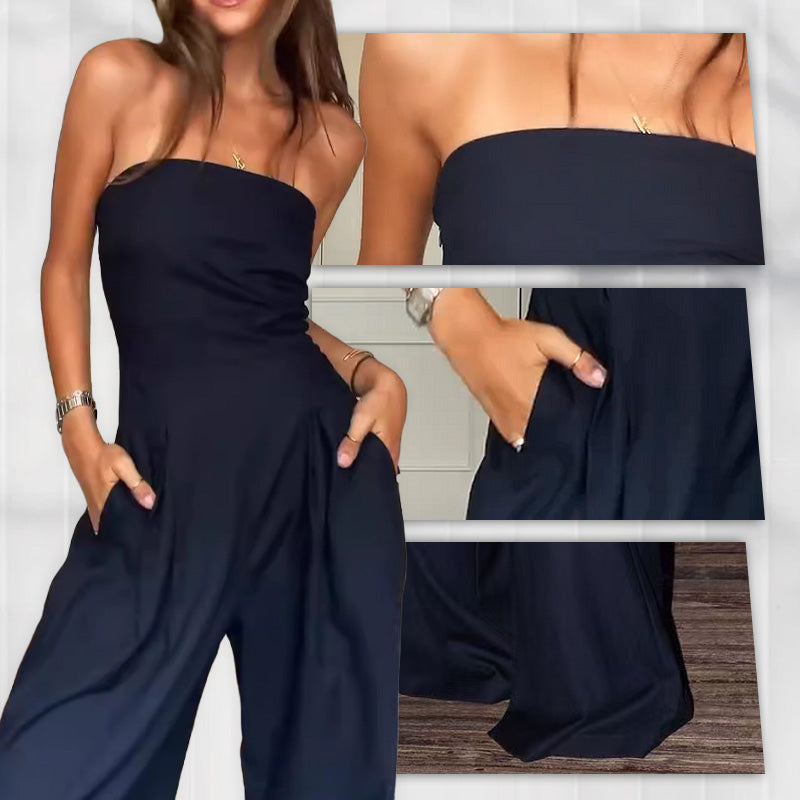 🔥2025 NEW SALES - 50% OFF🔥Women's Strapless Jumpsuit With Pockets