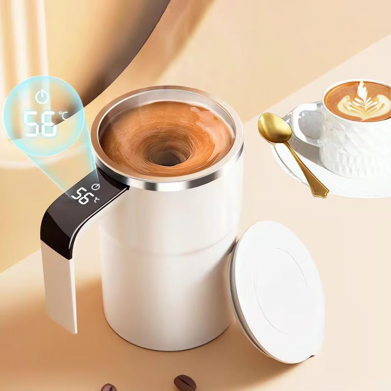 🎅Christmas Promotion-Up to 70% OFF!!☕Rechargeable Automatic Magnetic Stirring Coffee Mug Set with Digital Display