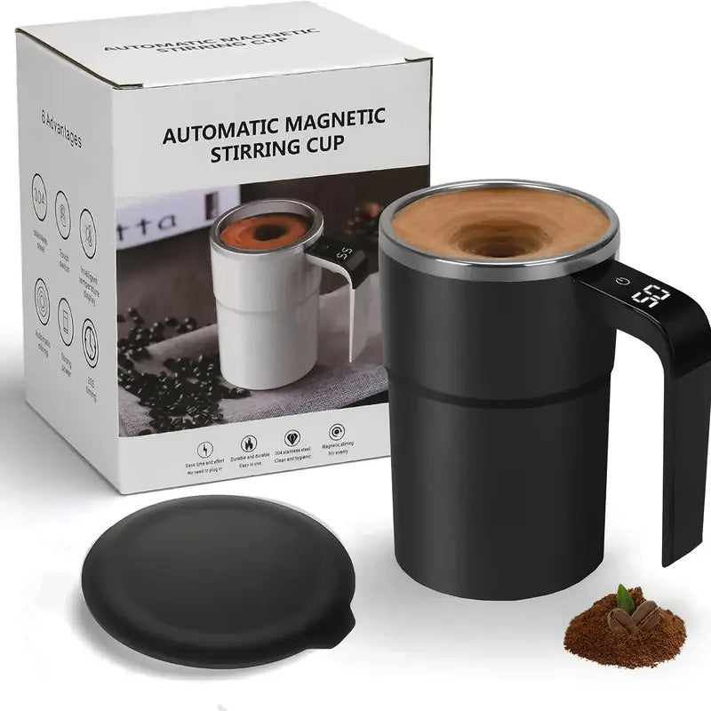 🎅Christmas Promotion-Up to 70% OFF!!☕Rechargeable Automatic Magnetic Stirring Coffee Mug Set with Digital Display