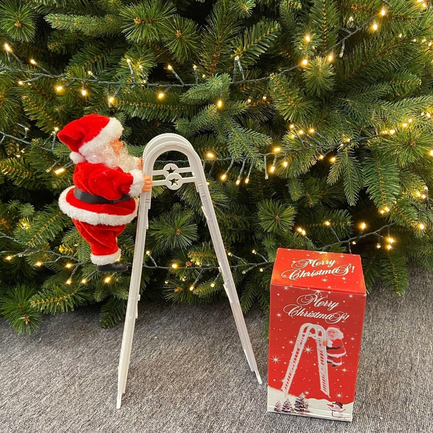 🔥 Start preparing now-Up to 50% OFF 🎅🏻🎄Electric Chimney Climbing Santa Claus Musical Toys
