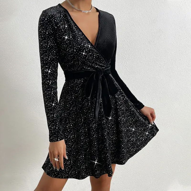🎅Christmas 50% off sale💥Women’s Sequin A-Line Mini Dress