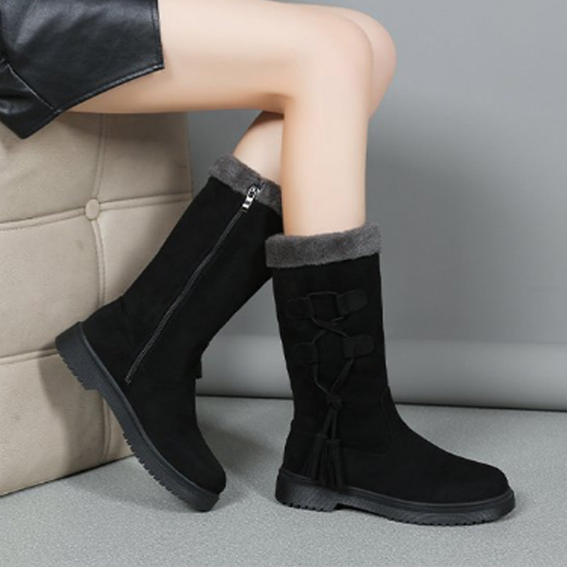 ⚡Black Friday Flash Deal! 👢Women's Warm Mid-Calf Boots with Side Zipper 🔥Direct 50% Off, King of Cost Performance!This Deal is Epic!