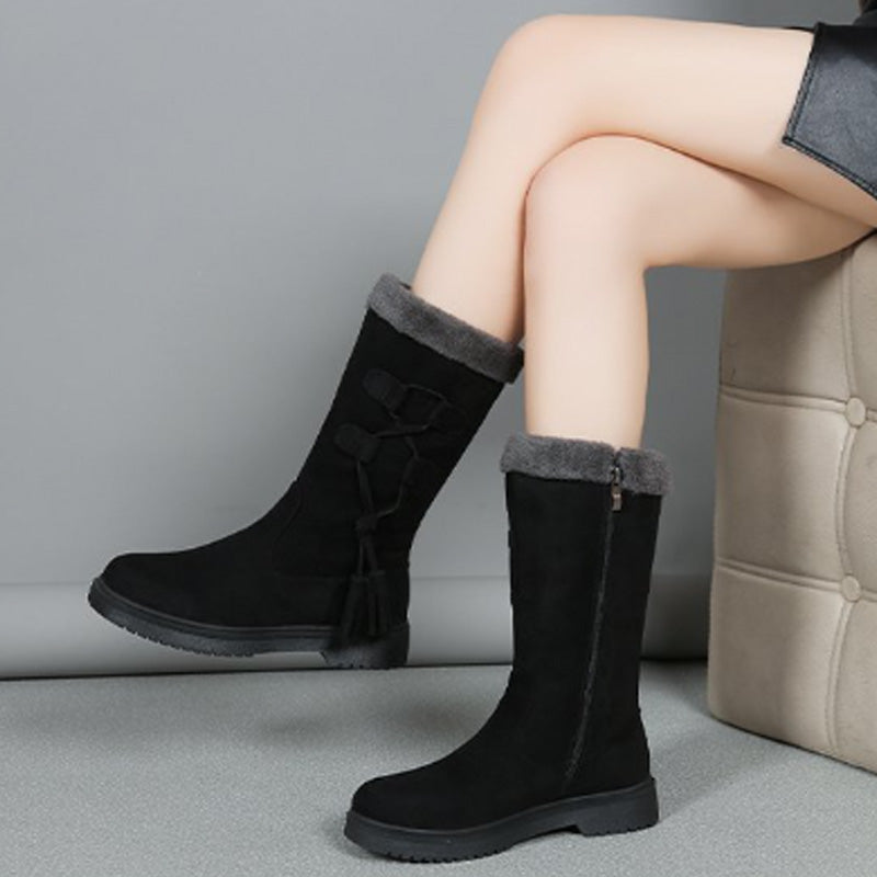 ⚡Black Friday Flash Deal! 👢Women's Warm Mid-Calf Boots with Side Zipper 🔥Direct 50% Off, King of Cost Performance!This Deal is Epic!