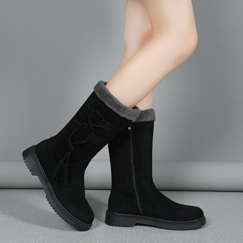 ⚡Black Friday Flash Deal! 👢Women's Warm Mid-Calf Boots with Side Zipper 🔥Direct 50% Off, King of Cost Performance!This Deal is Epic!