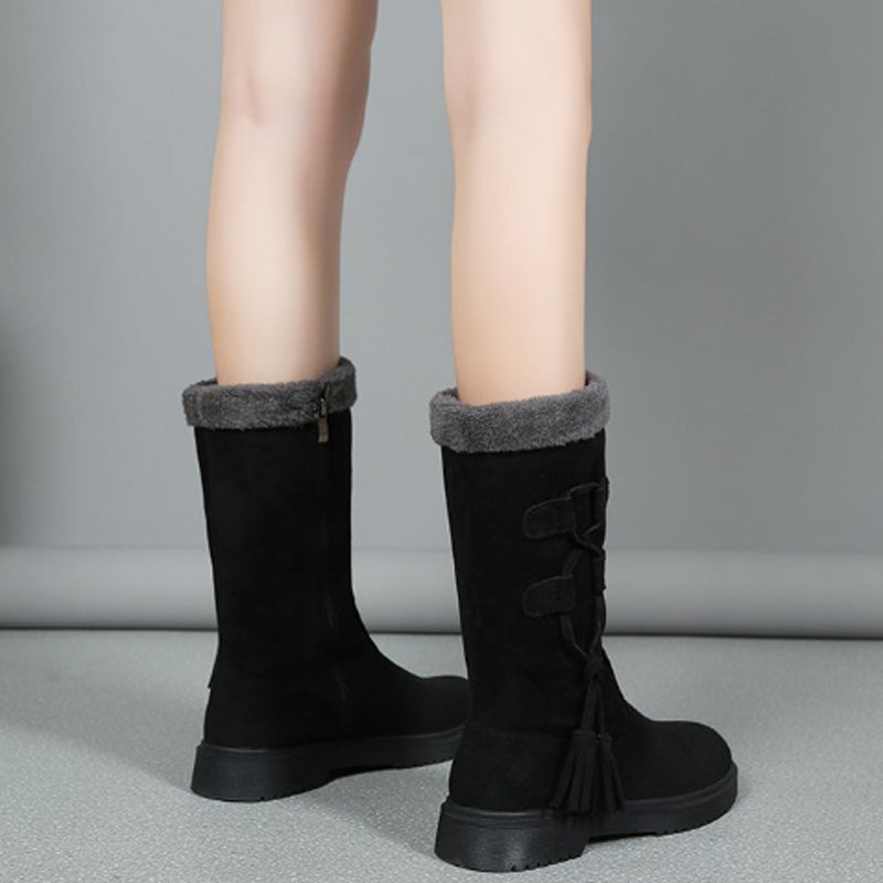 ⚡Black Friday Flash Deal! 👢Women's Warm Mid-Calf Boots with Side Zipper 🔥Direct 50% Off, King of Cost Performance!This Deal is Epic!