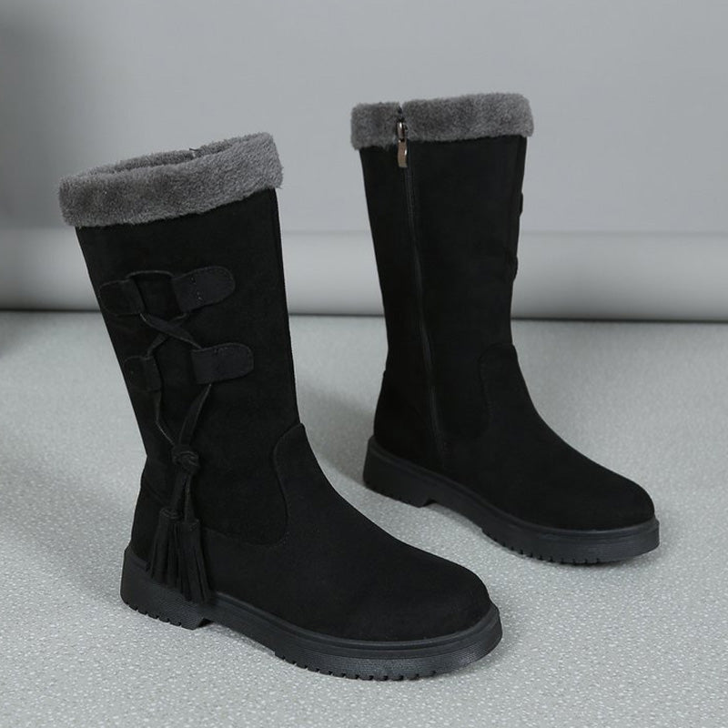 ⚡Black Friday Flash Deal! 👢Women's Warm Mid-Calf Boots with Side Zipper 🔥Direct 50% Off, King of Cost Performance!This Deal is Epic!