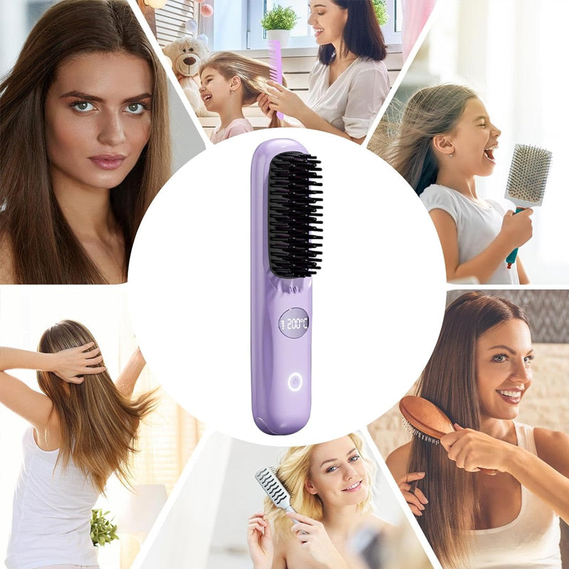 💕Last Day Special Price £14.99!!💕Cordless hair straightener with LED display💇‍♀️2