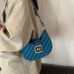 Women’s Quilted Dumpling Design Chain Crossbody Bag