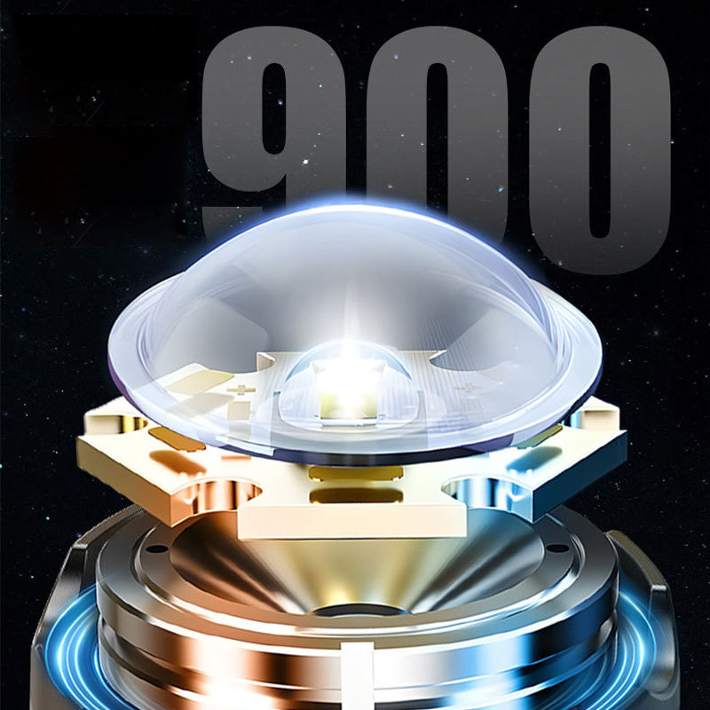 LED Strong Light Retractable Flashlight