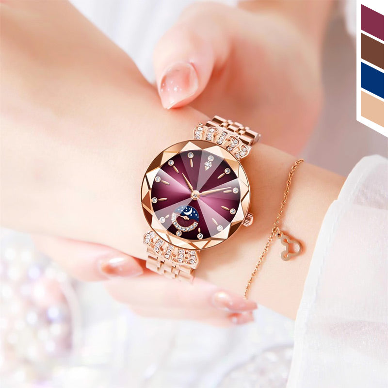🎀Fashionable Diamond Moon Star Watch for Women