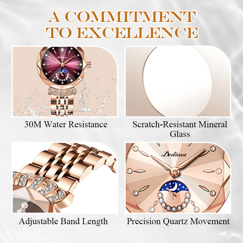 🎀Fashionable Diamond Moon Star Watch for Women