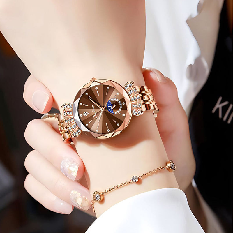 🎀Fashionable Diamond Moon Star Watch for Women