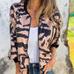 🌸Spring Specials🌸 Women's Fall Zebra Print Zipper Bomber Jacket