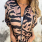 🌸Spring Specials🌸 Women's Fall Zebra Print Zipper Bomber Jacket