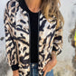 🌸Spring Specials🌸 Women's Fall Zebra Print Zipper Bomber Jacket