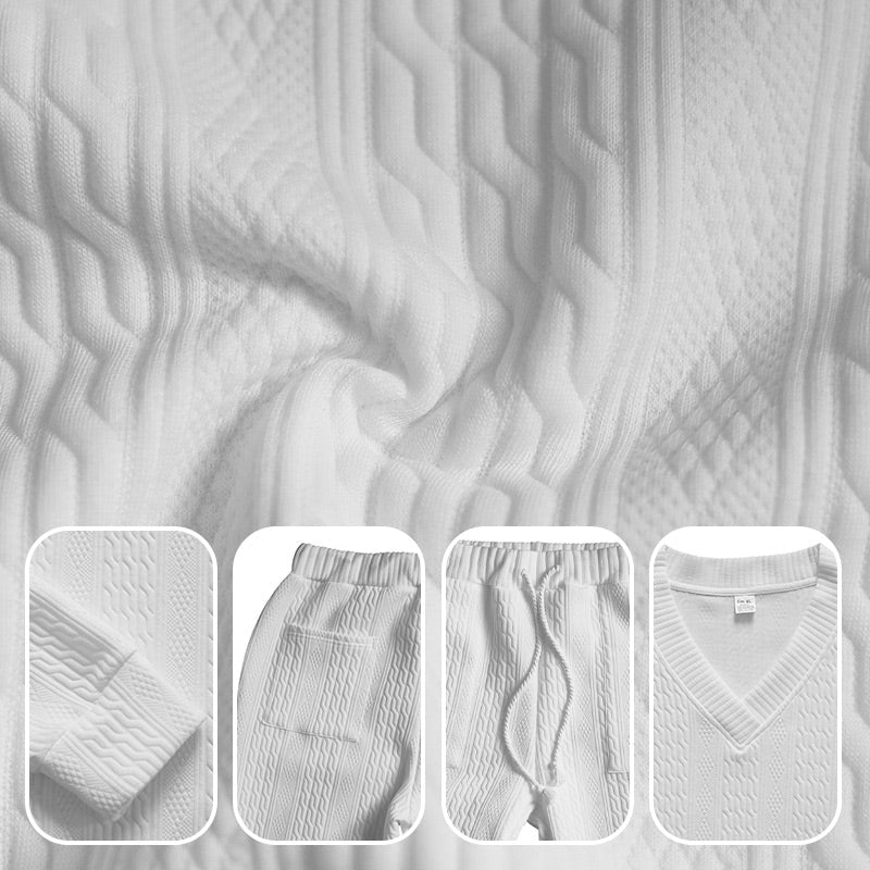 💥Arrived Today-SAVE50%💥Men's 2-Piece V-Neck Baggy Sweatshirt & Joggers Set