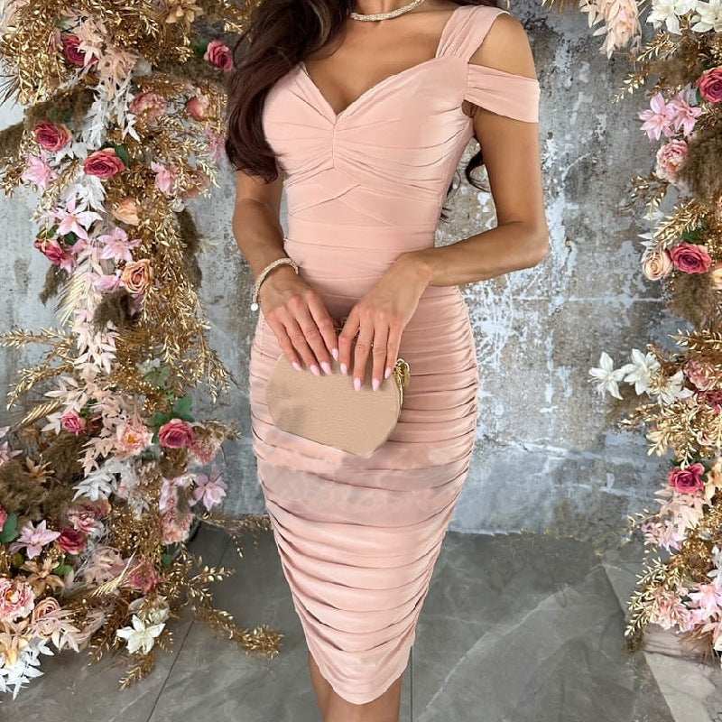 Women's Slim Fit Sexy Off-Shoulder Bodycon Dress