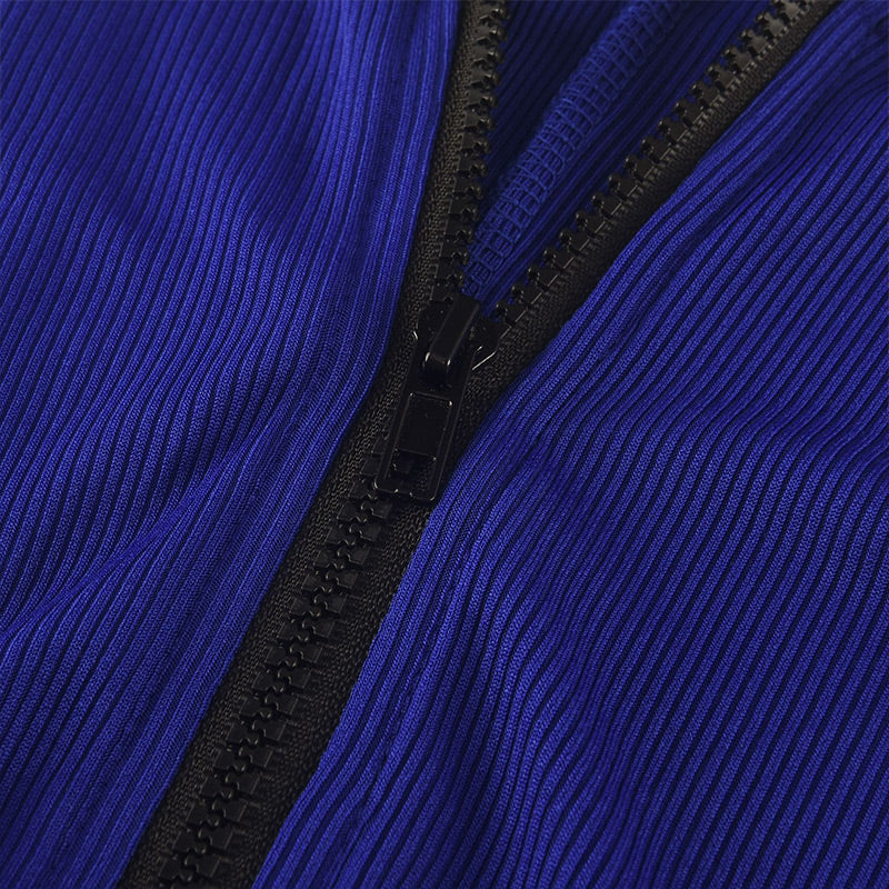 Solid Color Half Zip Seamless Jumpsuit