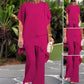 💎 50% OFF! 💎 Charming Irregular Top & Wide Leg Pants Set – Asymmetrical Hem, Flowy Double Layer & All-Day Elegance 👗✨