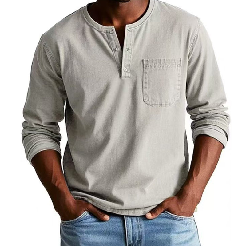 🔥 HOT SALE 51% OFF🔥Men's Fashion Vintage Distressed Pocket Long-Sleeve Shirt