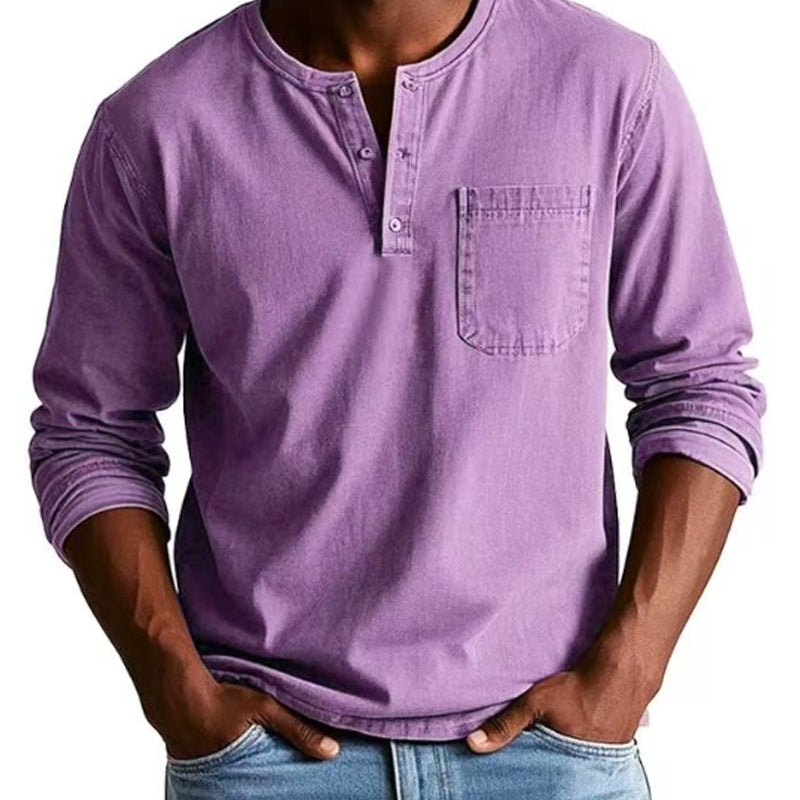 🔥 HOT SALE 51% OFF🔥Men's Fashion Vintage Distressed Pocket Long-Sleeve Shirt