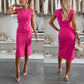 Women’s Sleeveless Bodycon Dress with Slit
