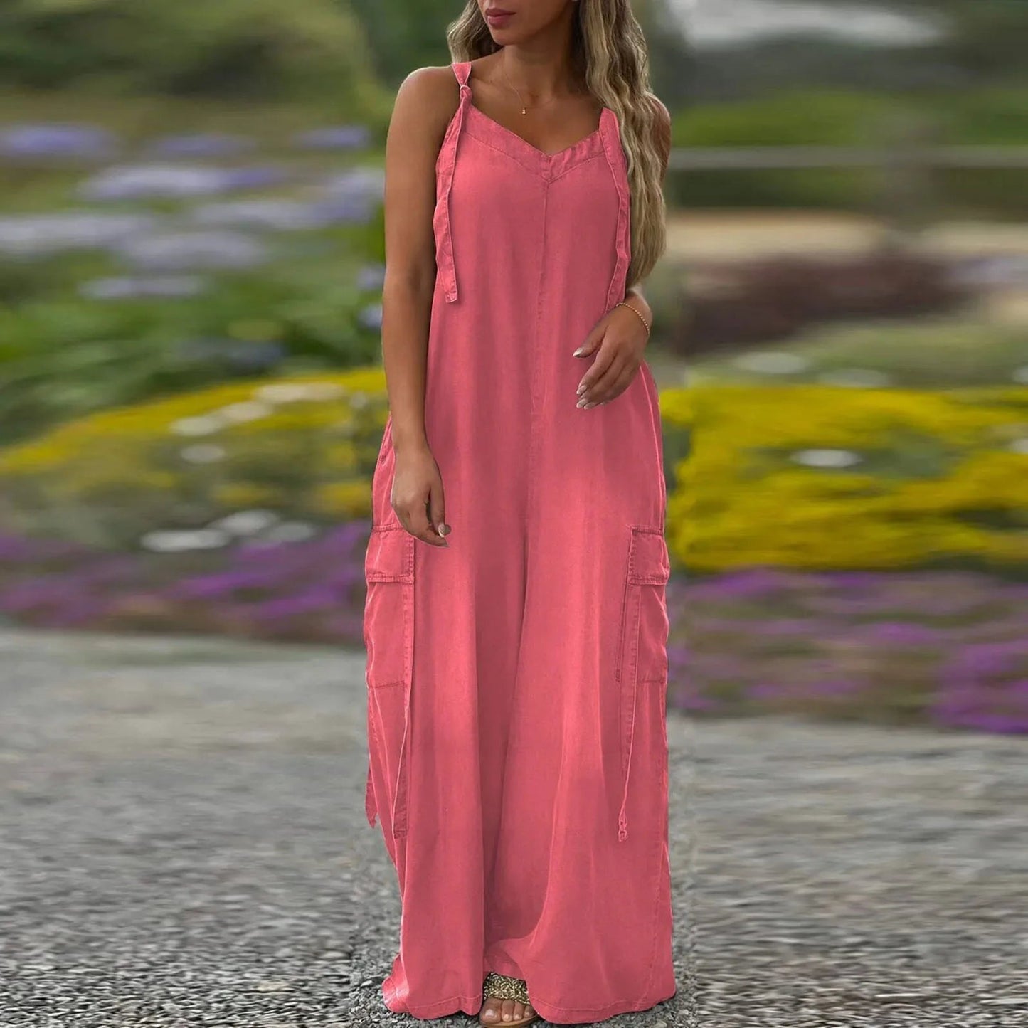 💕Limited Sale 50% OFF💕Women's Loose Wide-Leg Jumpsuit with Pockets