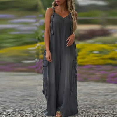 💕Limited Sale 50% OFF💕Women's Loose Wide-Leg Jumpsuit with Pockets