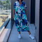 🌺Mother's Day UP TO 50% OFF!!🔥Printed V Neck Loose Midi Dress