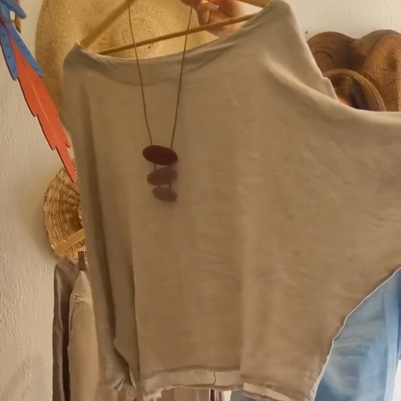 💐Women's Loose Fit Blouse & Floral Printed Wide-Leg Pants Set