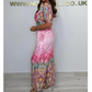 Bohemian Print Wide Leg Jumpsuit