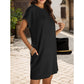 Women's Relaxed Roll Sleeve Pocket Dress