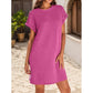 Women's Relaxed Roll Sleeve Pocket Dress
