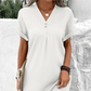 🌷Summer Hot Sale 🍃Simple Solid Color V-Neck Short Sleeve Dress for Women