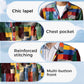 Rainbow Plaid Retro Lapel Shirt with Pockets
