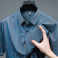 Men's Casual Vibrant Plaid High Stretch Lapel Short Sleeve Shirt
