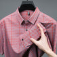 Men's Casual Vibrant Plaid High Stretch Lapel Short Sleeve Shirt