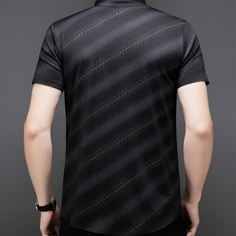 Men's Summer Embroidered Business Short-Sleeve Shirt👔