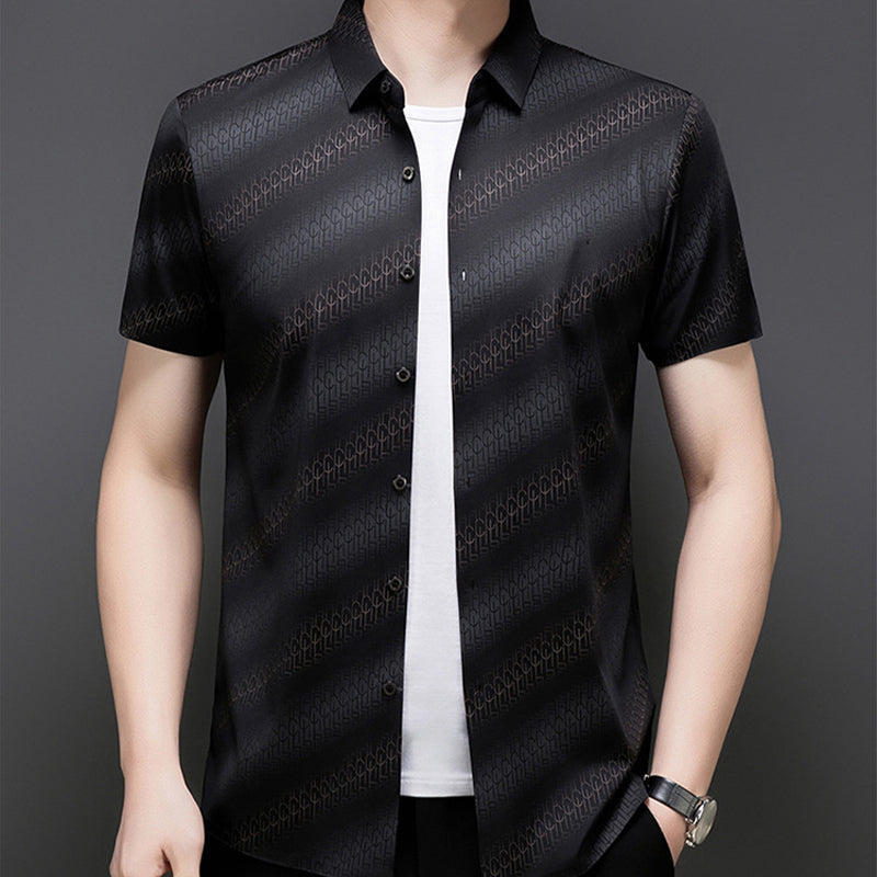 Men's Summer Embroidered Business Short-Sleeve Shirt👔