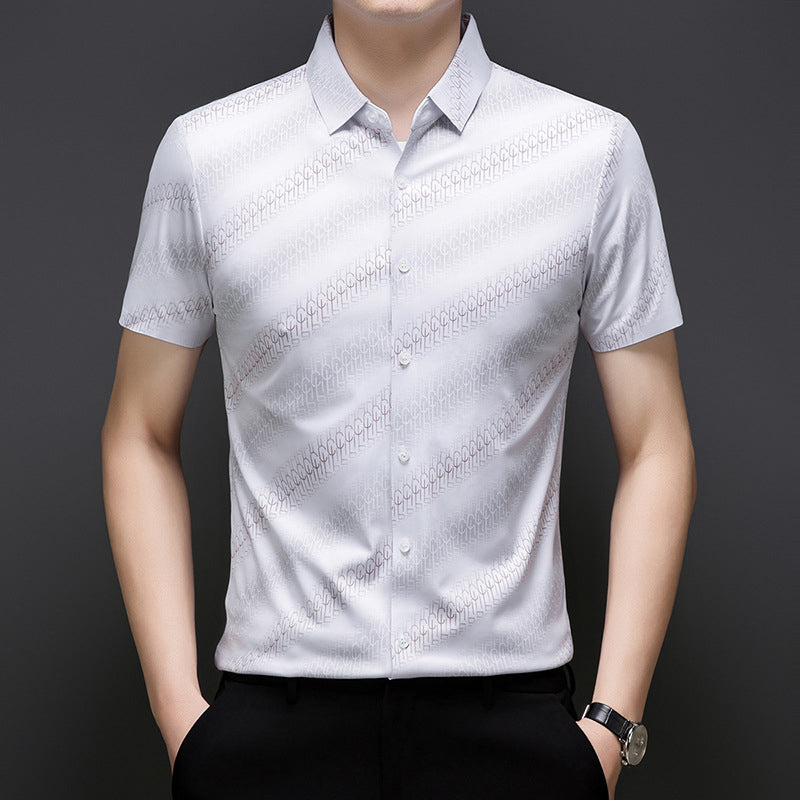 Men's Summer Embroidered Business Short-Sleeve Shirt👔