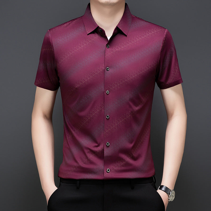 Men's Summer Embroidered Business Short-Sleeve Shirt👔