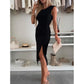 Women’s Sleeveless Bodycon Dress with Slit