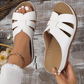 Women's Breathable Cozy Flat Sole Faux Leather Sandals