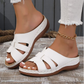 Women's Breathable Cozy Flat Sole Faux Leather Sandals