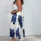 Women's Strap Printed V-neck Maxi Dress