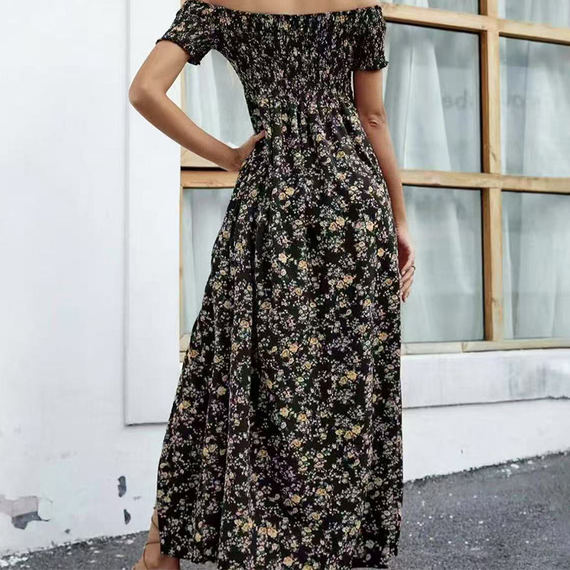 Women's Elegant Floral Off-Shoulder Dress